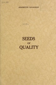 Cover of: Descriptive catalog of garden, flower and field seeds