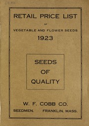 Cover of: Retail price list of vegetable and flower seeds: 1923