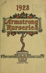 Cover of: 1923 [catalog] by Armstrong Nurseries (Ontario, Calif.)