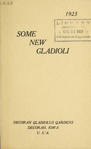 Cover of: Some new gladioli: 1923