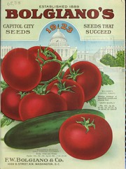 Cover of: Bolgiano's capitol city seeds, seeds that succeed: 1923
