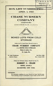 Cover of: Box list number two: April 4, 1923
