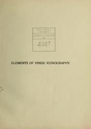 Cover of Elements of Hindu iconography by t. a. gopinatha rao