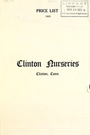 Cover of: Price list by Clinton Nurseries (Clinton, Conn.)