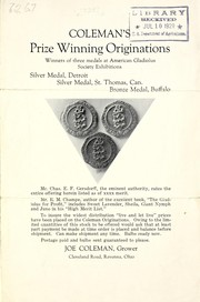 Cover of: Coleman's prize winning originations