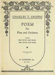 Cover of: Poem: for flute and orchestra. For violin and piano