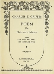 Cover of: Poem by Charles Tomlinson Griffes