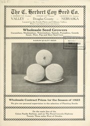 Cover of: Wholesale contract prices for the season of 1923 by C. Herbert Coy Seed Co