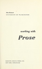 Cover of: Working with prose.