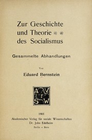 Cover of: Zur Geschichte und Theorie des Socialismus: gesammelte Abhandlungen