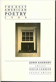 Cover of: The Best American Poetry 1988