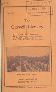 Cover of: The Coryell Nursery: fall 1923, spring 1924