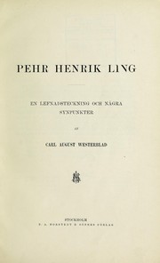 Cover of: Pehr Henrik Ling by C. A. Westerblad