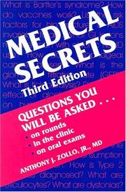 Cover of: Medical Secrets by Anthony J. Zollo, Anthony J. Zollo