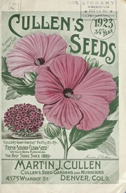 Cover of: Cullen's seeds [catalog]: 1923, 34th year