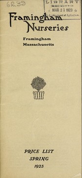 Cover of: Price list: spring 1923