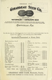 Cover of: Watermelon and cantaloupe seed