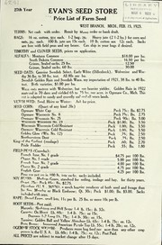 Cover of: Price list of farm seed