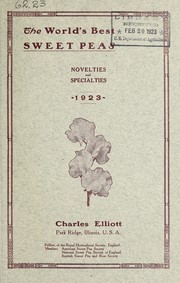 Cover of: World's best sweet peas by Charles Elliott (Firm)