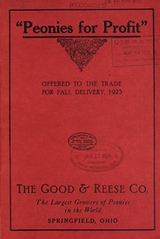 Cover of: "Peonies for profit" by Good & Reese Co