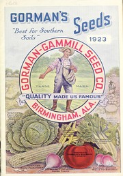 Cover of: Gorman's seeds: 1923