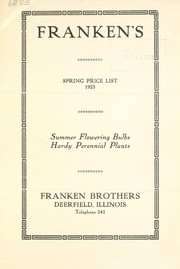 Cover of: Franken's spring price list 1923: summer flowering bulbs, hardy perennial plants