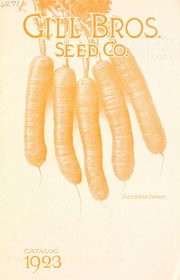 Cover of: Catalog 1923 by Gill Bros. Seed Company