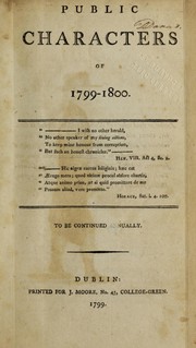 Cover of: Public characters of 1799-1800