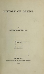 Cover of: History of Greece by George Grote