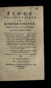 Cover of: Éloge philosophique de l'impertinence.