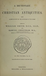 Cover of: A dictionary of Christian antiquities by William Smith, Samuel Cheetham