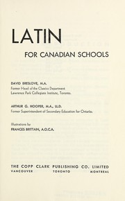 Cover of: Latin for Canadian schools