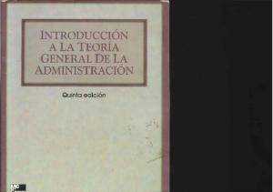 Introducción A La Teoría General De La Administración. - 5. Ed. | Open ...