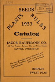 Cover of: 1923 catalog: plants, seeds, bulbs