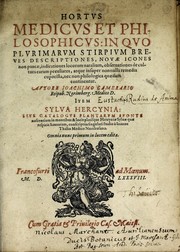 Cover of: Hortvs medicvs et philosophicvs by Camerarius, Joachim