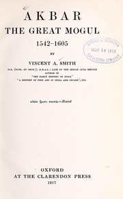 Cover of: Akbar the Great Mogul, 1542-1605 by Vincent Arthur Smith