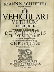 Cover of: De re vehiculari veterum libri duo.