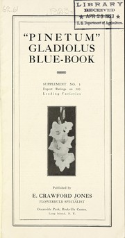 Cover of: "Pinetum" gladiolus blue-book: supplement no. 1