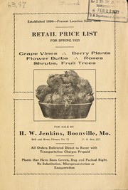 Retail price list for spring 1923 by H.W. Jenkins (Firm)