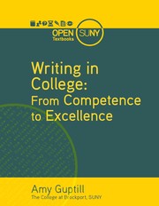 Cover of: Writing in College: From Competence to Excellence