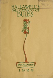 Cover of: Hallawell's fall catalog of bulbs: 1923