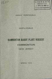 Cover of: Hardy perennials wholesale: spring 1923