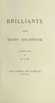 Cover of: Brilliants by Henry Drummond