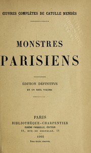 Cover of: Monstres parisiens