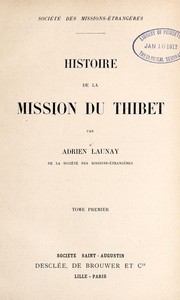 Cover of: Histoire de la mission du Thibet