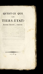 Cover of: Qu'est-ce que le Tiers-E tat?