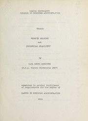 Cover of: Profit sharing and industrial stability | Carl Bruno Loescher