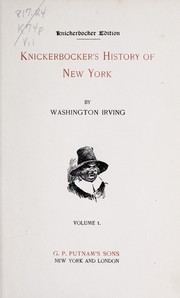 Cover of: Knickerbocker's history of New York by Washington Irving, Washington Irving