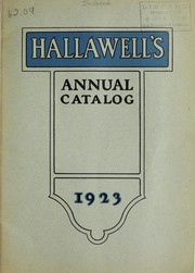 Cover of: Hallawell's annual catalog 1923