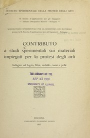 Contributo a studi sperimentali sui materiali impiegati per la protesi degli arti by Armando Landini